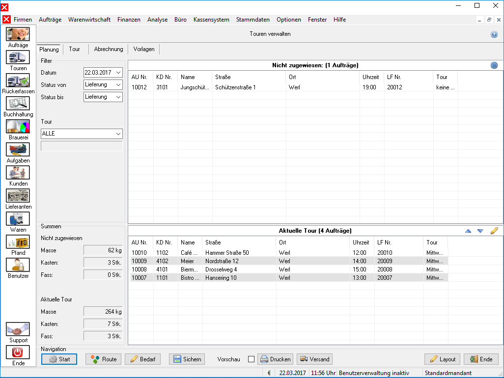 Tourenplanung - Getränkehandel Software